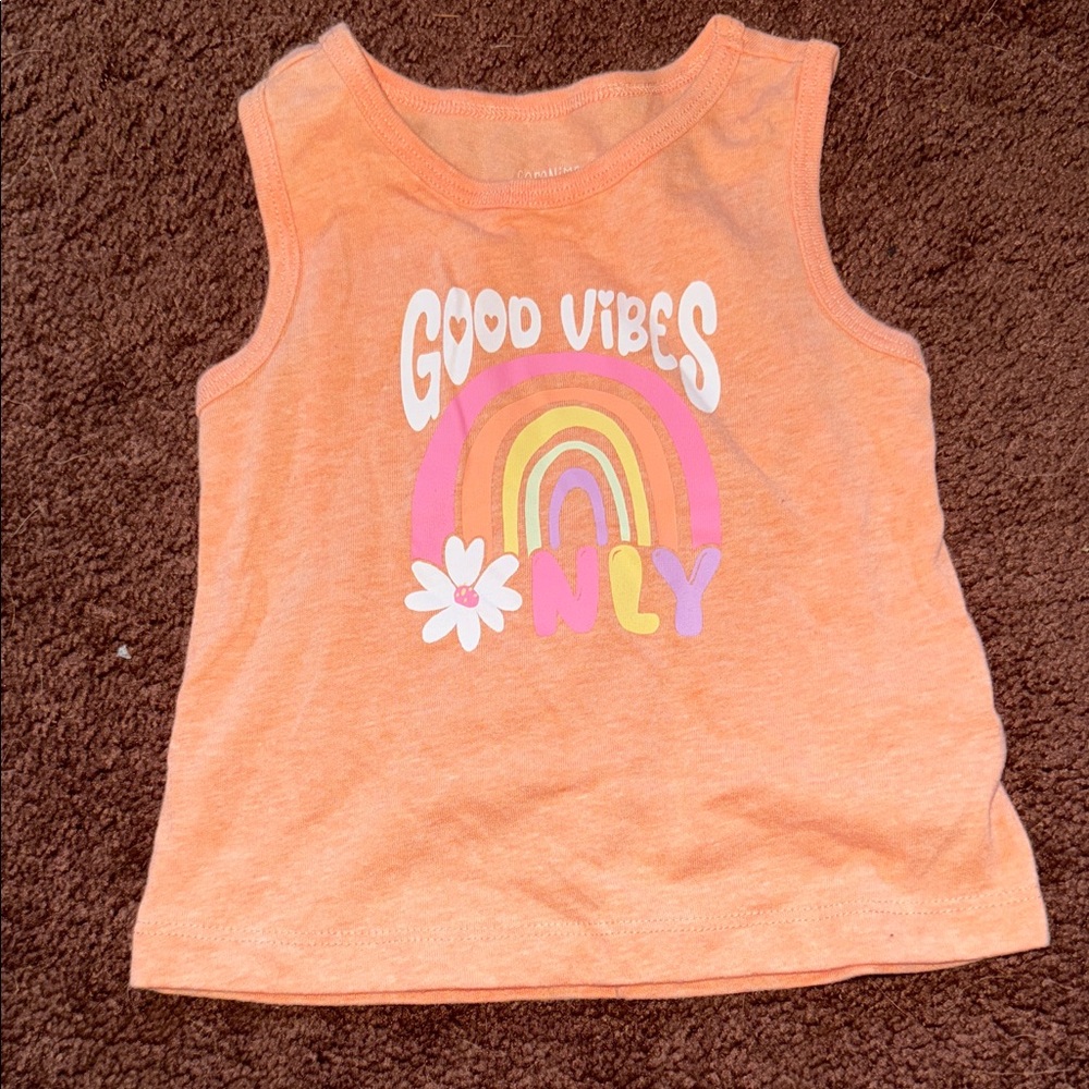 Garanimals Orange 'Good Vibes' Kids Tank Top